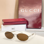 Gucci Perla Oval Rimless Sunglasses