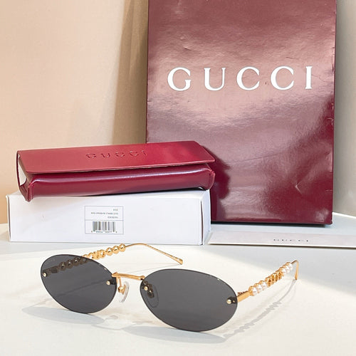 Gucci Perla Oval Rimless Sunglasses