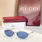 Gucci Perla Oval Rimless Sunglasses