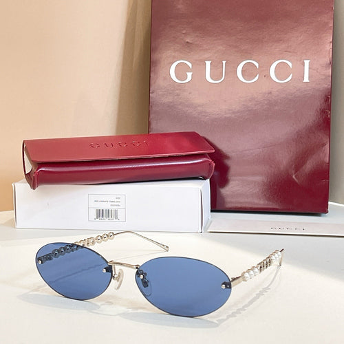 Gucci Perla Oval Rimless Sunglasses