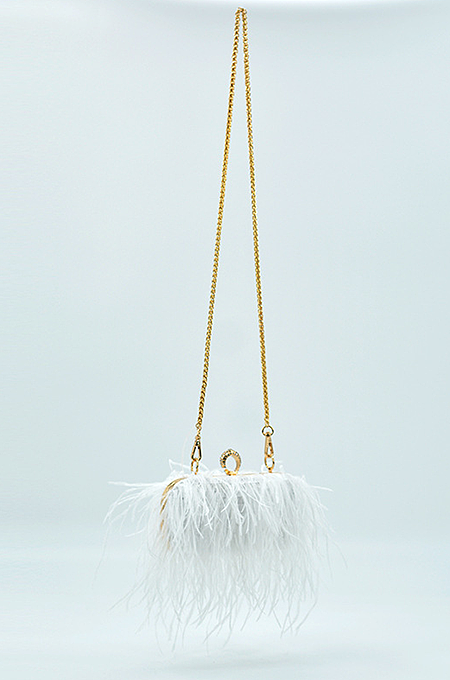 'Miso' Feathered Bag