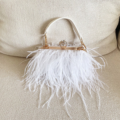 'Miso' Feathered Bag