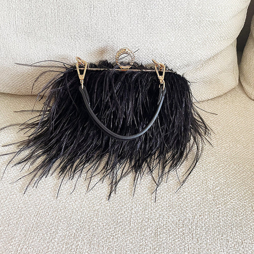 'Miso' Feathered Bag