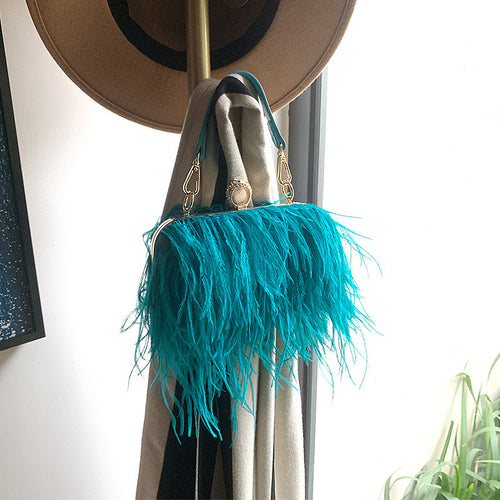'Miso' Feathered Bag
