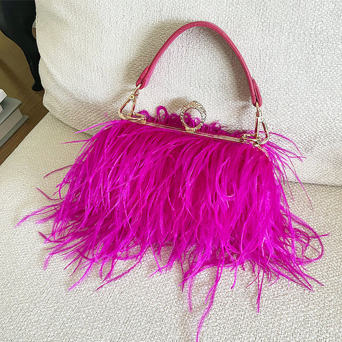 'Miso' Feathered Bag