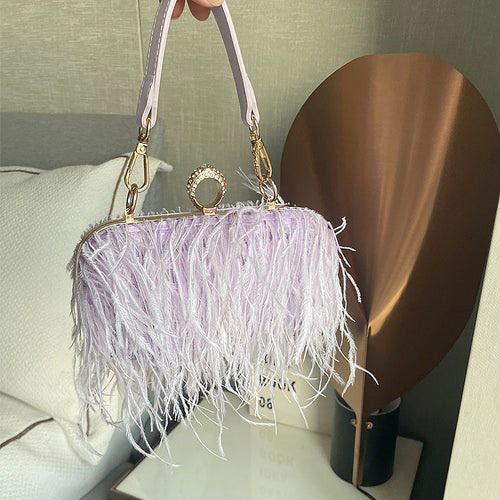 'Miso' Feathered Bag