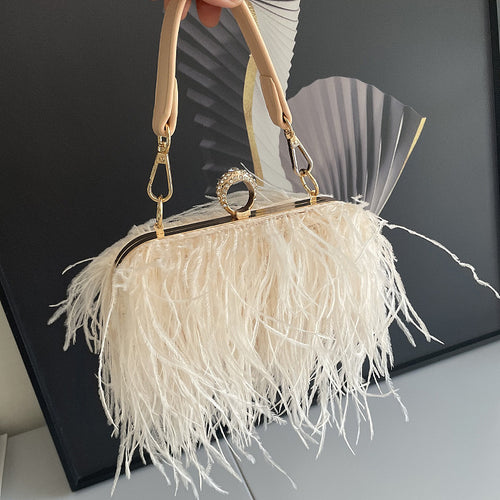'Miso' Feathered Bag