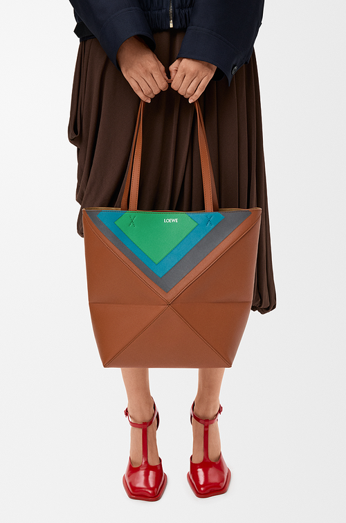 Loewe Geometric Puzzle Leather Tote Bag