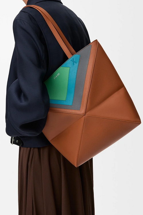 Loewe Geometric Puzzle Leather Tote Bag