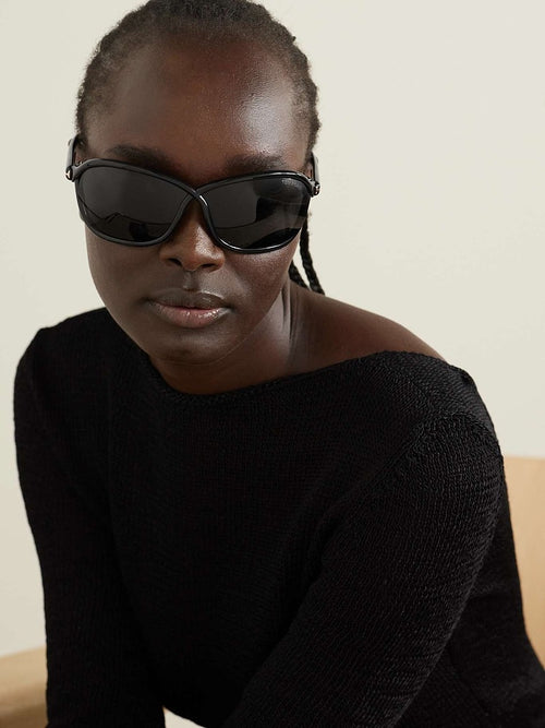 Tom Ford Oversized Gradient Shield Sunglasses