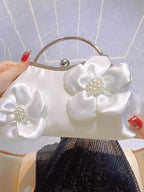 'Camellia-Adorned’Handbag