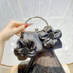 'Camellia-Adorned’Handbag