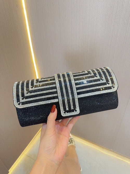 'Zinnia' Crystal clutch bag