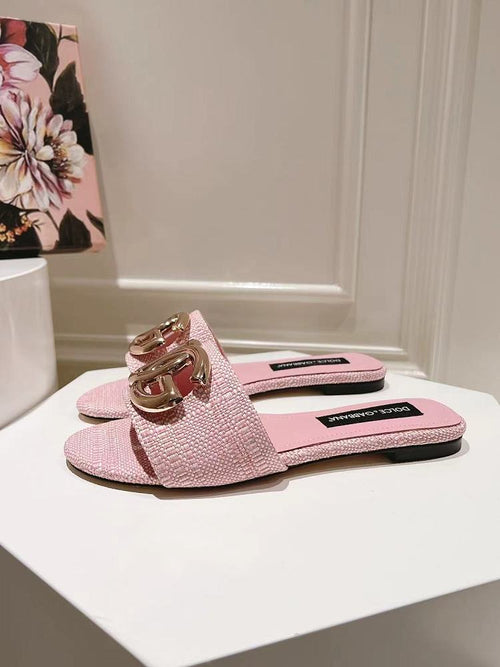 Dolce & Gabbana DG Logo Slide Sandals