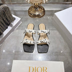 Dior Ribbon Slide Sandals