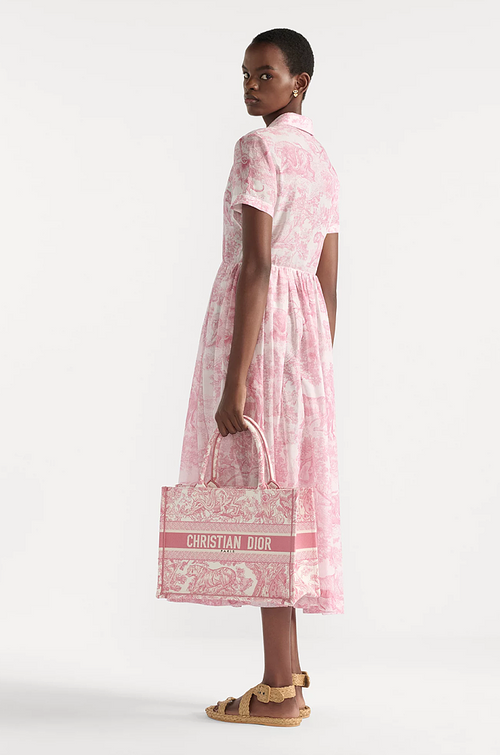 Dior Medium Toile de Jouy Embroidered Book Tote – Rose Éclat Edition