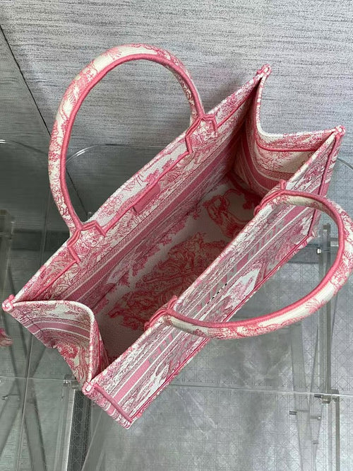 Dior Medium Toile de Jouy Embroidered Book Tote – Rose Éclat Edition