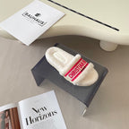 Christian Dior Dway Shearling Embroidered Slides