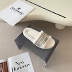 Christian Dior Dway Shearling Embroidered Slides