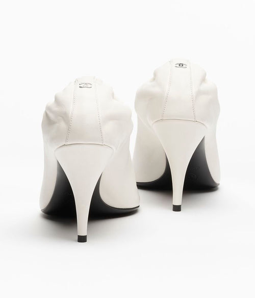 CHANEL Sculpted Cap-Toe Pumps