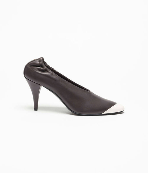 CHANEL Sculpted Cap-Toe Pumps