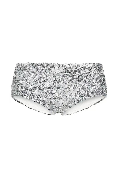 Lumière Sequin High-Waist Mini Shorts