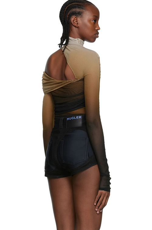 Ombre Illusion Mesh Bodysuit – S–L