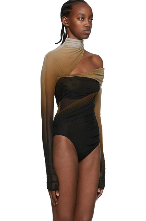 Ombre Illusion Mesh Bodysuit – S–L