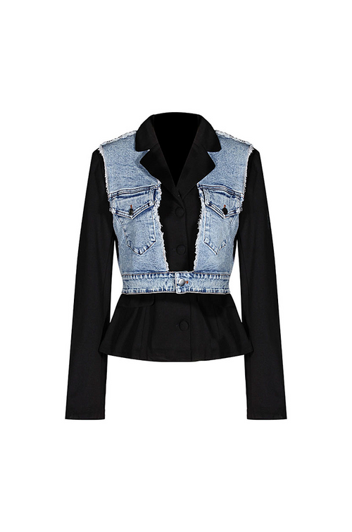 Noir Vestige Denim Hybrid Blazer