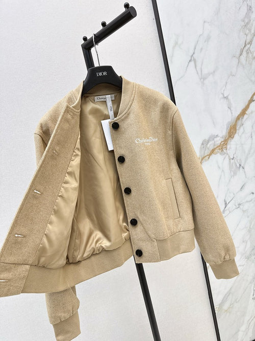 Dior Atelier Herringbone Wool Bomber Jacket
