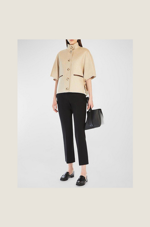 Max Mara “Capella di Lana” Wool Cape Jacket