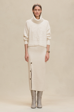 Hermès “Lys de Neige” Wool-Cashmere Turtleneck Set