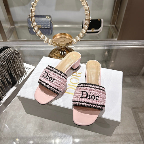 DIOR Dway Raffia Mule Sandals