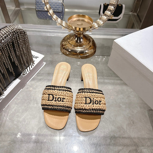 DIOR Dway Raffia Mule Sandals