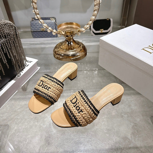 DIOR Dway Raffia Mule Sandals