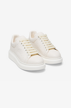 Alexander McQueen Oversized Sneaker – Ivory Embossed Leather
