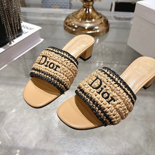 DIOR Dway Raffia Mule Sandals
