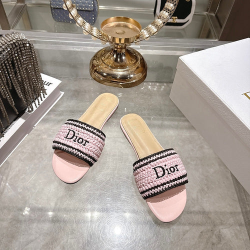 DIOR Dway Raffia Slide Sandals