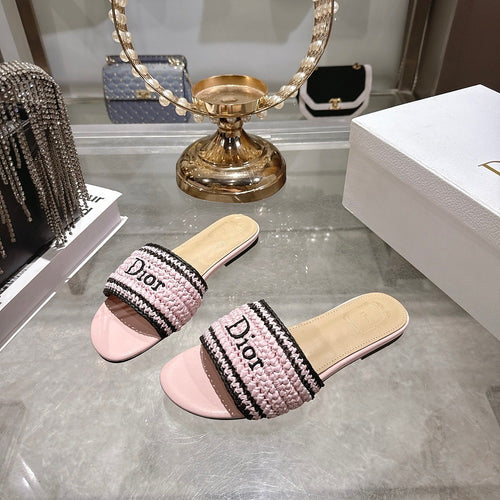 DIOR Dway Raffia Slide Sandals