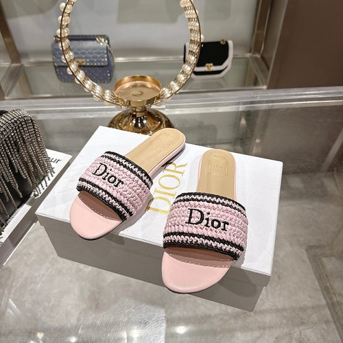 DIOR Dway Raffia Slide Sandals
