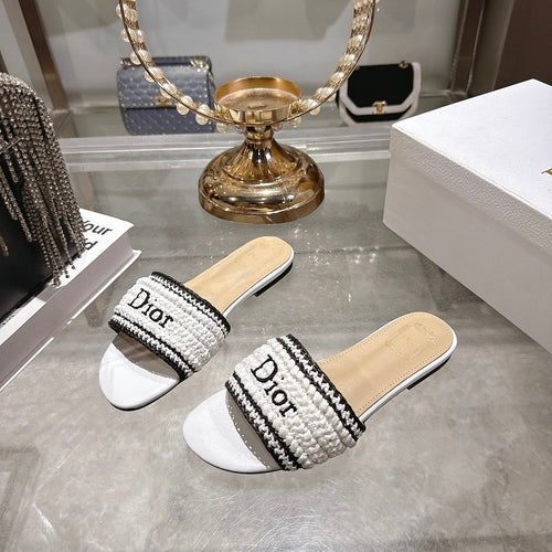 DIOR Dway Raffia Slide Sandals
