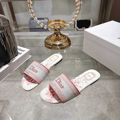 DIOR Dway Jardin d’Été Embroidered Slide Sandals