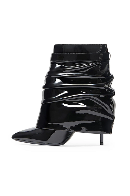 Givenchy Lock Ankle Boot in Patent Leather – Black with Gold Hardware