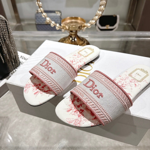 DIOR Dway Jardin d’Été Embroidered Slide Sandals