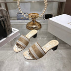 DIOR Dway Jardin d’Été Embroidered Heeled Slide