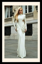 Reine Blanche – Sculpted Cut-Out Evening Gown