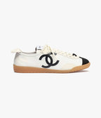 CHANEL CC Low-Top Leather Sneaker