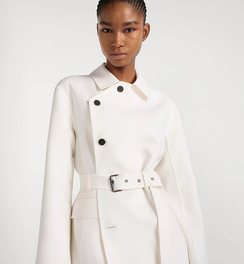 Dior Ivory Belted Mini Trench Jacket