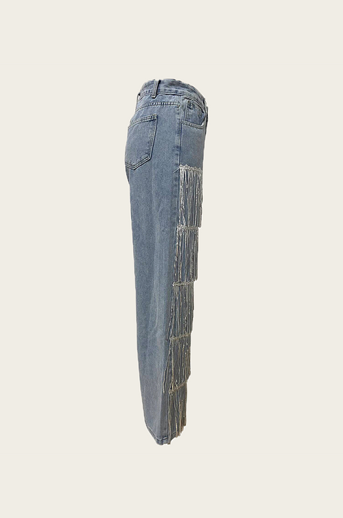 “Azerai Glint” Luxe Edition Fringe Denim – Velour de Luxe Collection