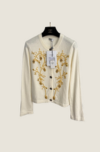 Chanel Éclat d’Or Embroidered Wool Cardigan – Ivory Luxe Edition